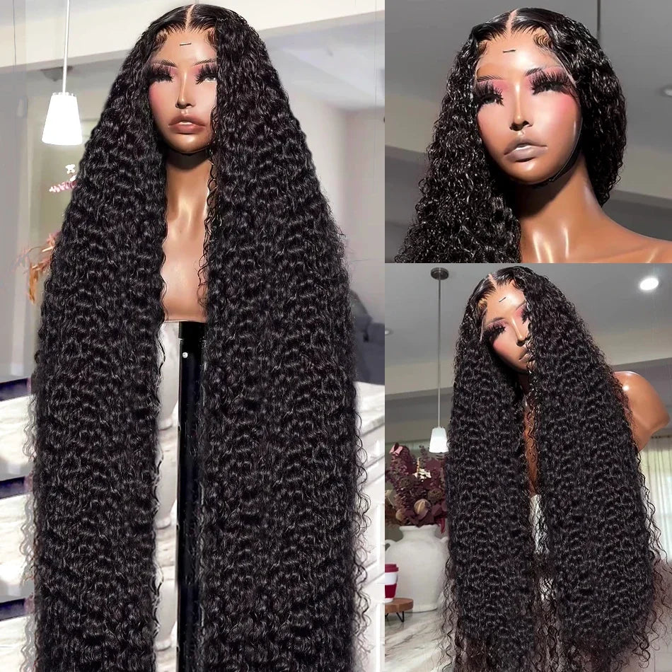 13x6 HD Lace Frontal Wig Brazilian 30 Inch 13x4 Curly Lace Frontal Human Hair Wigs For Women