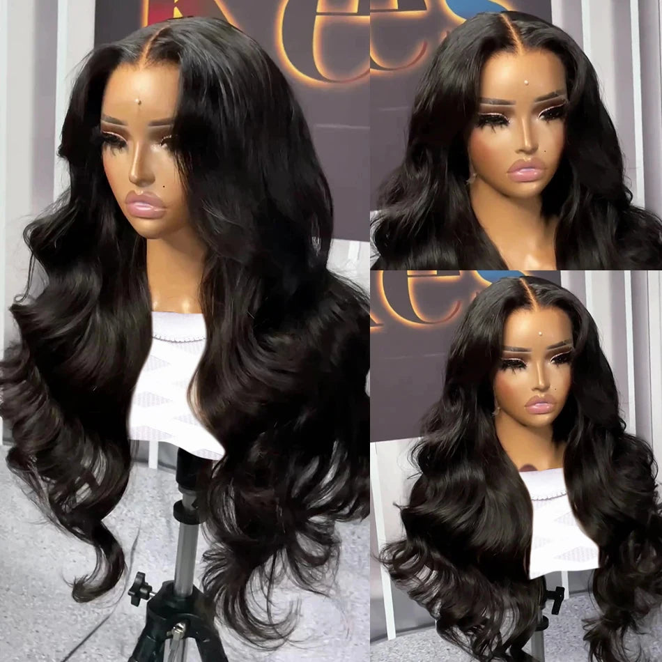 13x6 HD Transparent Body Wave Lace Front Wig Brazilian 360 Water Wave Ready To Wear 5x5 Lace Closure Glueless Wig For Women