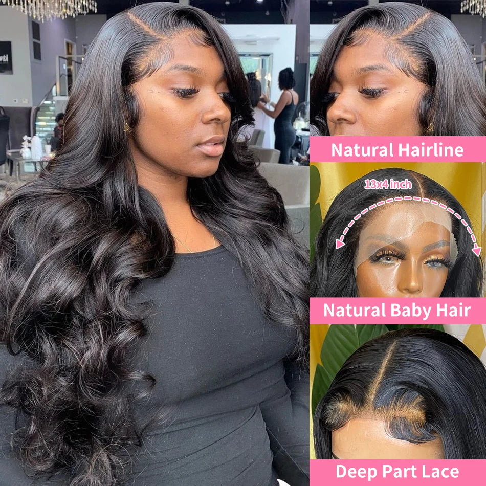 Brazilian 250 Density Body Wave 13x6 HD Lace Front Human Hair Wigs For Women 5x5 Ready To Wear Glueless Wig Lace Frontal Wig